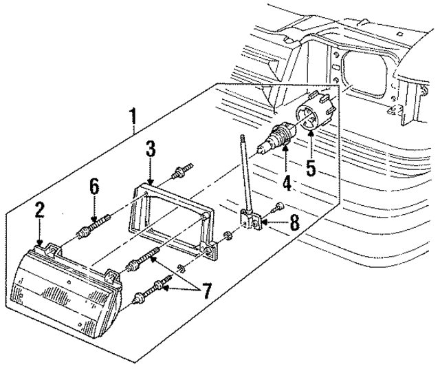E83Z13032A - Electrical: Adjuster for Ford: Tempo | Mercury: Topaz Image