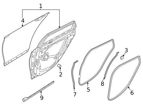 Door & Components for 2023 Genesis G80 #0
