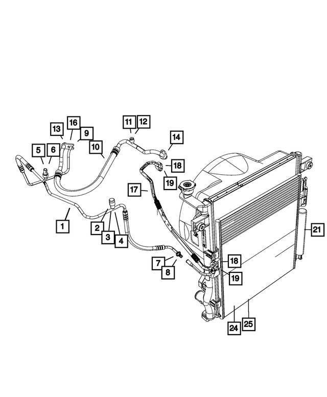 68003945AA - Air Conditioners and Heaters: A/c Line O Ring for Mopar Image
