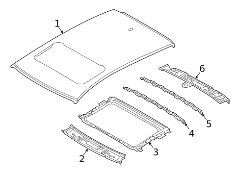 Roof & Components for 2014 Hyundai Accent #0