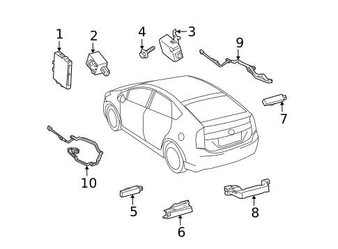 Keyless Entry Components for 2015 Toyota Prius #0