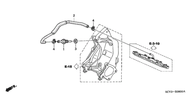 Breather Tube for 2005 Honda Element #0