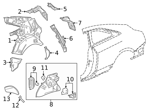 Inner Structure for 2015 Cadillac ATS #1