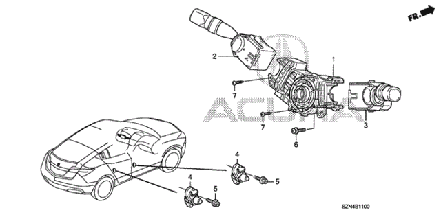 Combination Switch for 2012 Acura ZDX #0
