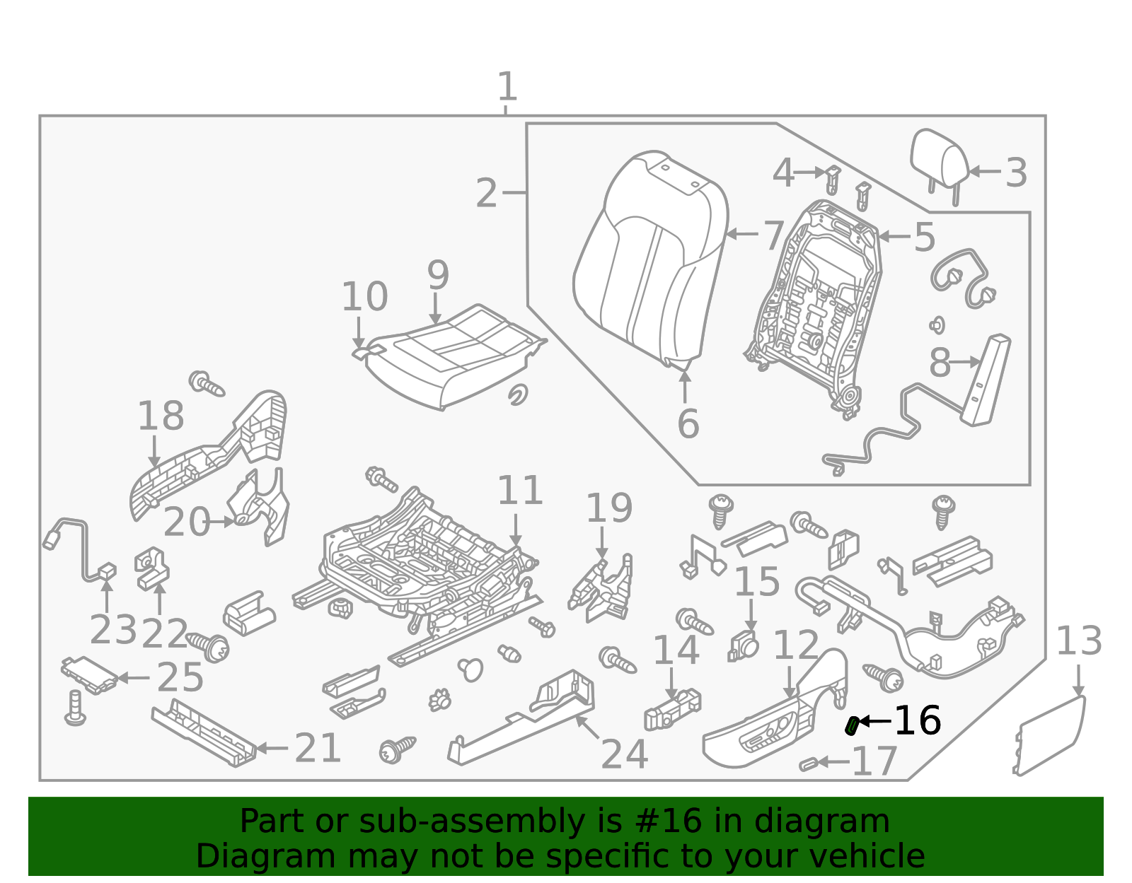 KSR7-88-1H5-39 - Power Seat Switch Knob 2024-2025 Mazda CX-90