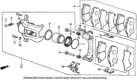 Front Brake Caliper (2) for 1985 Honda Civic #0