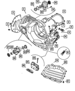 4883522AE - Automatic Transaxle 4 Speed: Transaxle Case for Chrysler: PT Cruiser, Sebring, Voyager | Dodge: Caravan, Neon, Stratus Image