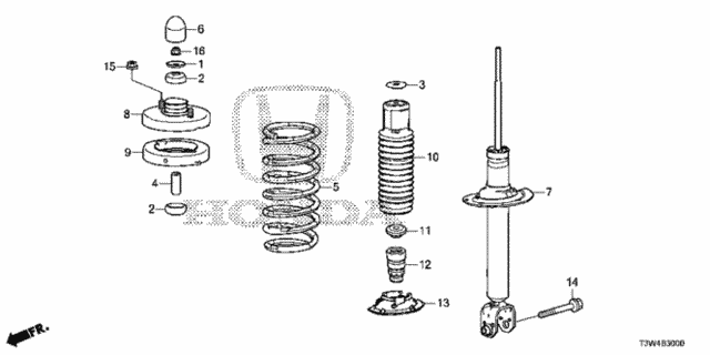 Rear Shock Absorber for 2014 Honda Accord #0