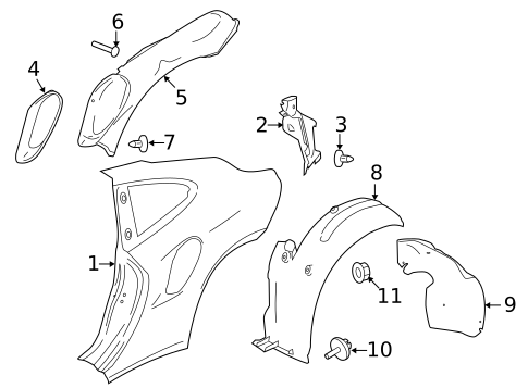 Quarter Panel & Components for 2019 Porsche 911 #2