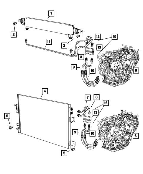 Lines, Transmission Oil Cooler for 2007 Dodge Caliber #0