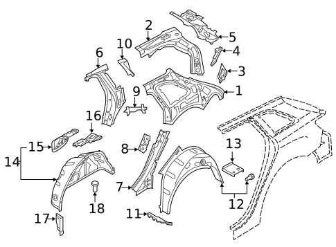 Inner Structure for 2018 Audi A3 Sportback e-tron #0