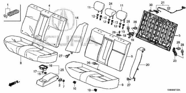 Rear Seat for 2014 Acura ILX #0
