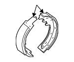 440608J00K - Brakes: Park Brake Shoes for Nissan: 350Z, 370Z, Altima, Maxima, Z Image