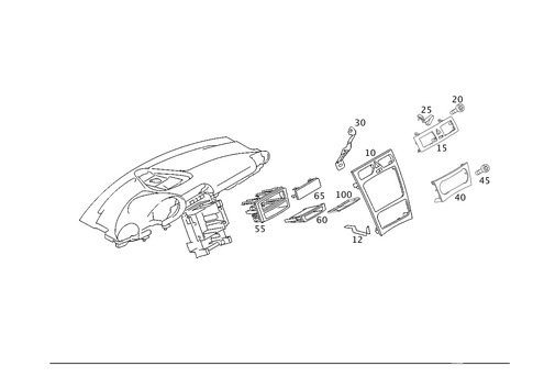 Wood Covering of Instrument Panel Pigeonhole and Ashtray for 2002 Mercedes-Benz C230 #0