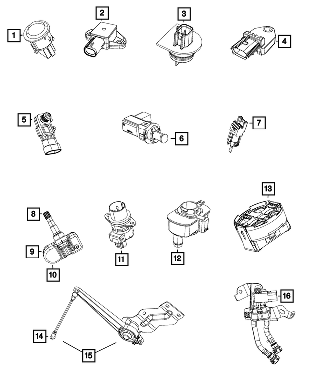 68206631AA - Electrical: Valve Stem Cap Kit for Mopar Image image