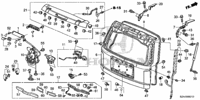 Tailgate (Power) for 2012 Honda Pilot #0