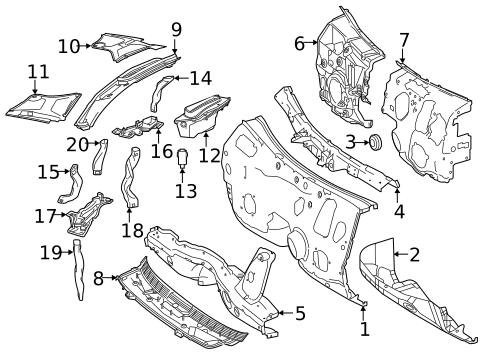 Cowl for 2019 Mercedes-Benz S 560 #1