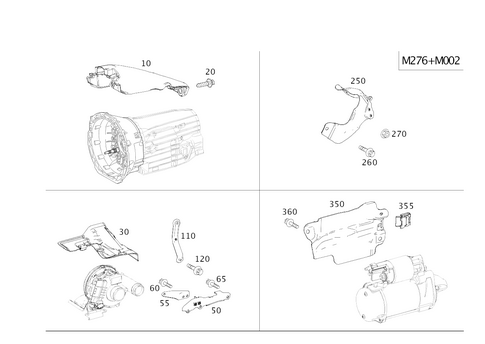Shielding and Soundproofing At Engine, Transmission, Front Axle Transmission for 2017 Mercedes-Benz S550e #0