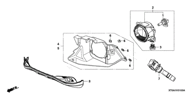 Foglight Kit (LX) (1) for 2013 Honda CR-V #0