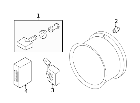Tire Pressure Monitor Components for 2019 Nissan NV200 #0