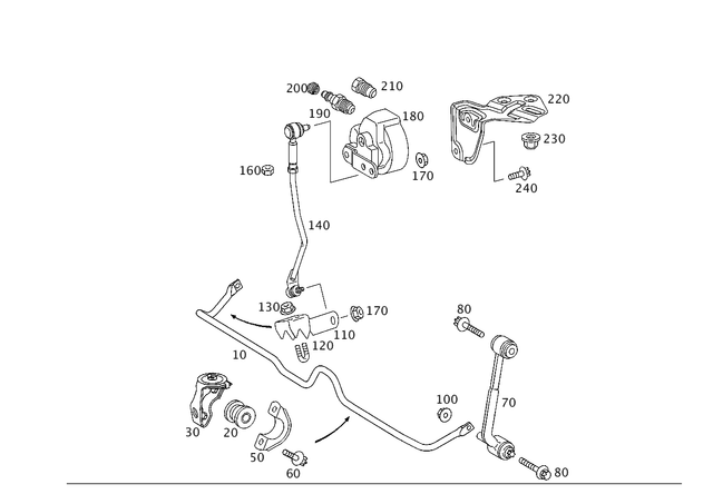 2033280027 - Springs, Suspension and Hydraulics: Lever for Mercedes-Benz Image image