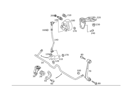 Rear Torsion Bar & Height Control Valve Used Self-Levellingdevice for 2005 Mercedes-Benz C240 #0