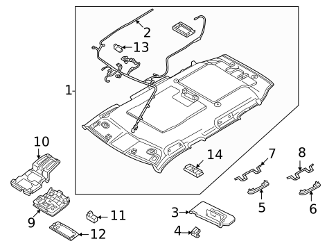 Interior Trim - Roof for 2025 Mitsubishi Outlander PHEV #1