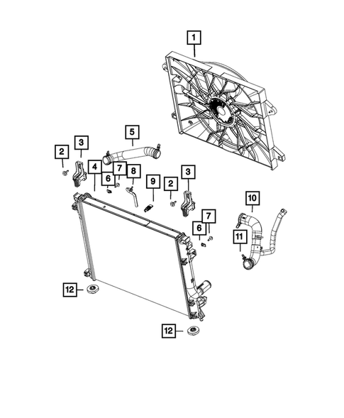 Radiator and Related Parts; Charge Air Cooler for 2019 Dodge Charger #4