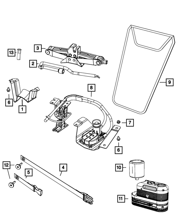 68139810AA - Wheels: Scissors Jack for Mopar Image