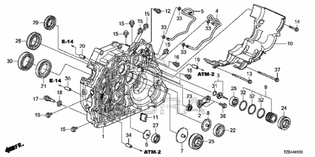 AT Torque Converter Case (6AT) for 2014 Acura MDX #0