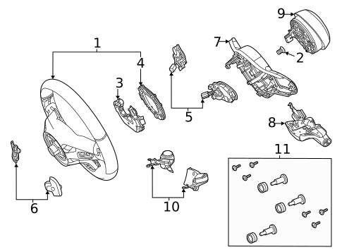 Steering Wheel & Trim for 2020 Mercedes-Benz GLC63 AMG #1