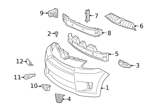 Bumper & Components - Front for 2014 Scion xD #0