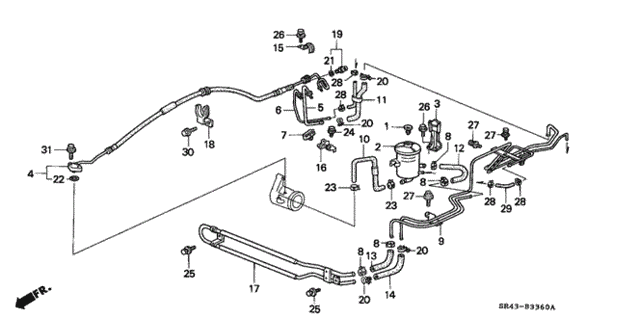 P.S. Hose - Pipe for 1993 Honda Civic #0