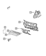 68190586AA - Interior Trim: Shock Tower Silencer, Left for Mopar Image