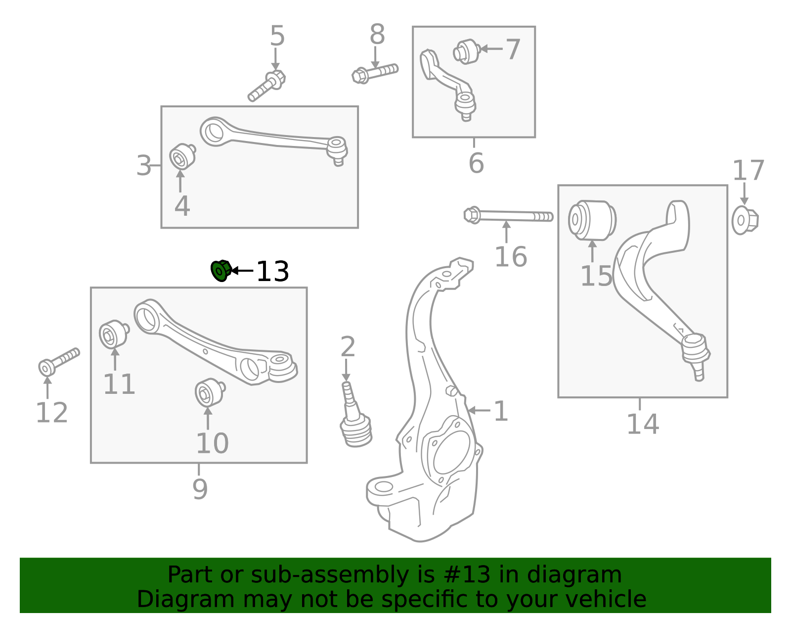 2011-2018 Audi Ft Lower Control Arm Lock Nut WHT-003-684 | Audi USA Parts