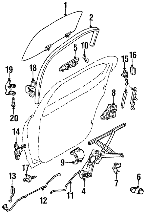Rear Door for 1995 Chrysler Cirrus #0