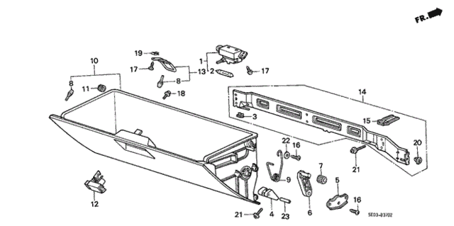 Glove Box Components for 1986 Honda Accord #0