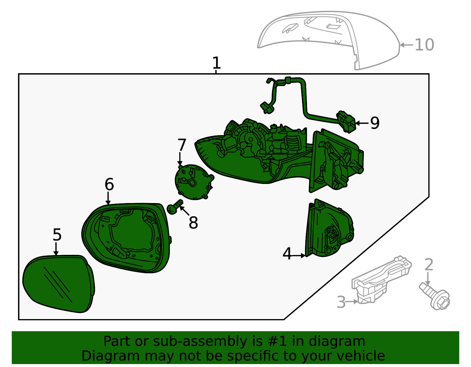 2024-2026 Buick Encore GX Mirror Assembly 42895257 GM | GMPartsDirect.com