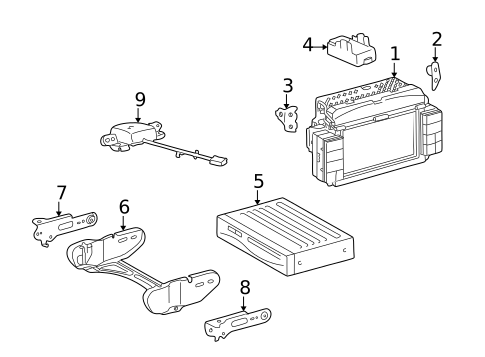 Navigation System Components for 2004 Lexus LS430 #0