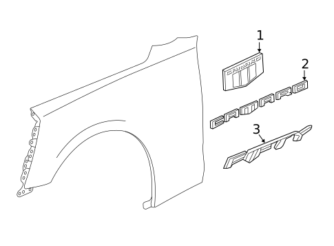 Exterior Trim - Fender for 2022 Chevrolet Camaro #0
