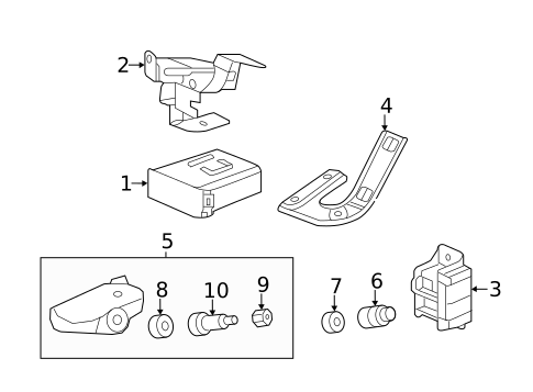 Tire Pressure Monitor Components for 2014 Acura RLX #0