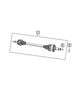 52123971AD - Differential and Drive Line: Axle Half Shaft, Left for Mopar Image