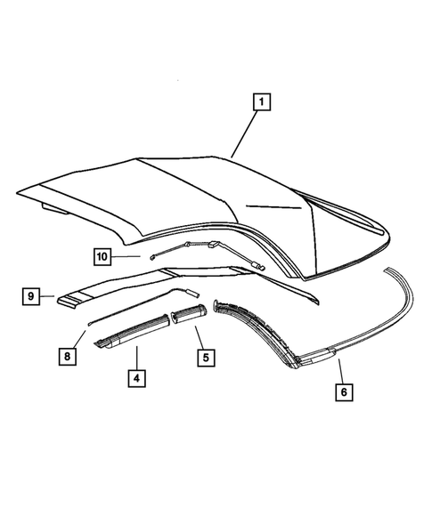 Roof for 2008 Chrysler Crossfire #4