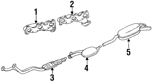 1244909320 - Exhaust: Catalytic Converter for Mercedes-Benz Image