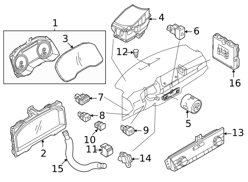 Cluster & Switches for 2025 Mitsubishi Outlander #1