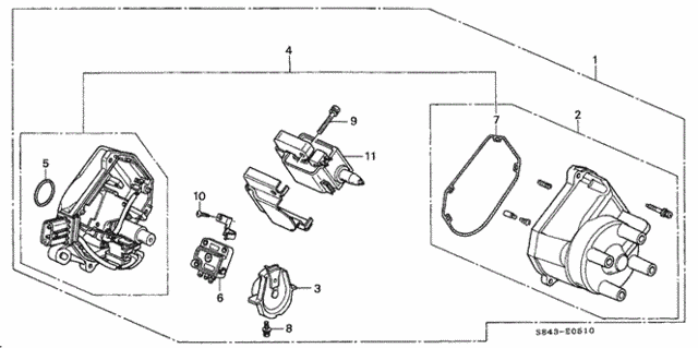 Distributor (Hitachi) (L4) for 2002 Honda Accord #0