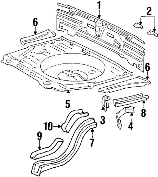 5830714571 - Body: Panel Below Gate for Toyota Image