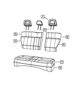 1LZ421K2AA - Interior Trim: Rear Seat Back Cover for Dodge: Caliber Image