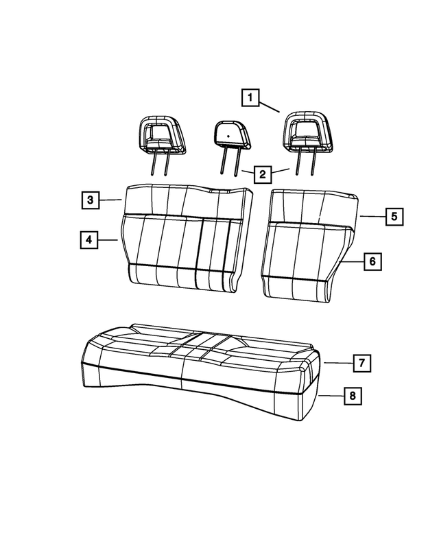 1LZ421K2AA - Interior Trim: Rear Seat Back Cover for Mopar Image