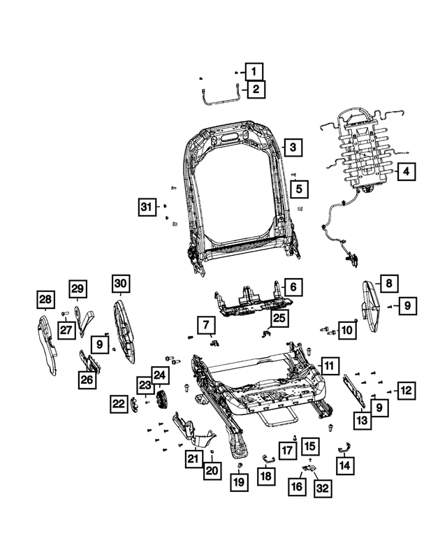 68640139AA - Interior Trim: Seat Screw for Mopar Image
